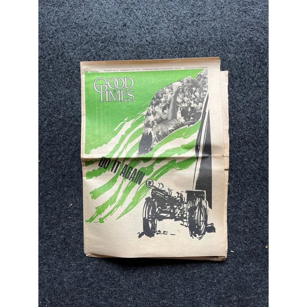 1970s High Times Underground Newspaper, Black Panther Party, Vintage Antique Co